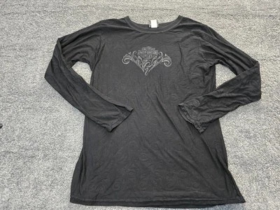 Camisa Harley Davidson para mujer 3X negra transparente transparente por todas partes Y2K cachemira Foto 1 de 4