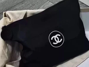 Beauty Pouch VIP New Black Chanel Cosmetic Makeup Case Organizer - Picture 1 of 6