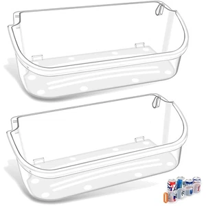 Paquete de 2 contenedores y organizadores de latas para puerta de refrigerador Frigidaire 240356402 mejorados - Imagen 1 de 9