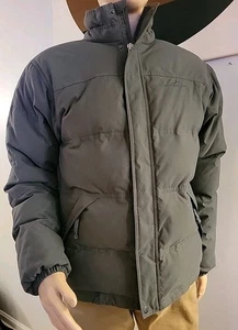 Eddie Bauer Goose Down EB650 Gray Puffer Jacket Mens Size Medium Zip 650 - Picture 1 of 14