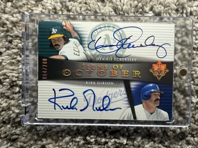 2005 Upper Deck Ultimate Kirk Gibson Dennis Eckersley Auto Signs Of October /200 - Image 1 of 2