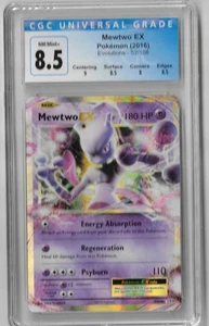 CGC 8.5 Mewtwo EX Holo 52/108 XY Evolutions NM/Mint+ Subgrades Pokemon Karte - Bild 1 von 2
