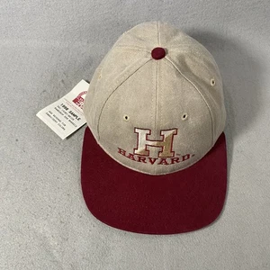 Vintage Harvard University Square Adjustable Hat Baseball Cap USA Made NEW - Picture 1 of 5