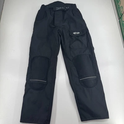 Calça de motocicleta Joe Rocket preta feminina náilon blindada zíper lateral LRG 34/35 x 32 - Imagem 1 de 4