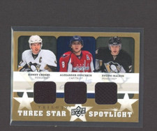 2008-09 UD Trilogy Three Star Spotlights Jersey S. Crosby/A. Ovechkin/E. Malkin