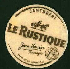 Etiquette de Fromage bois le Rustique Jean Verrier fabriqué en Normandie