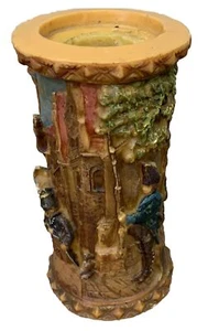 Antique 100-yr Old Candle Holder by Johan Gunter German Waxware Factory fr 1924 - Bild 1 von 9