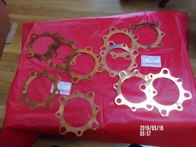 KAWASAKI KX400  (10) COPPER CYLINDER HEAD GASKETS 1975 1976 NOS OEM 11004-070  Foto 1 de 3
