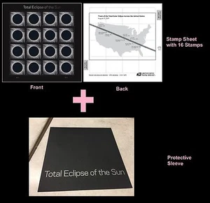 US 5211 Total Eclipse of the Sun F sheet & protective sleeve MNH 2017 - Picture 1 of 1