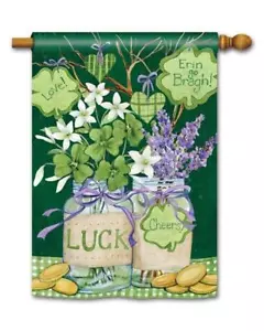 Filled With Luck House Flag - Picture 1 of 1