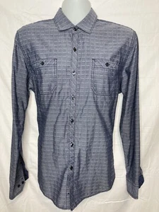 Michael Brandon Los Angeles Button Down Shirt Mens Large Gray Long Sleeve - Picture 1 of 6