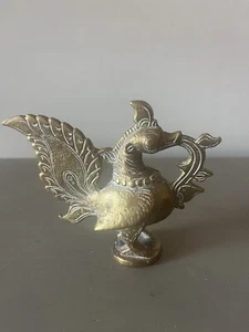 Antike Bronze Vogel Öllampe Collyrium Endstück Indien orientalischer Pfauenstil - Bild 1 von 10