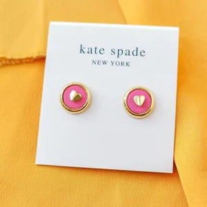 🍓Authentic Kate Spade Heartful Gold Crushed Watermelon Stud Earrings - Picture 1 of 3