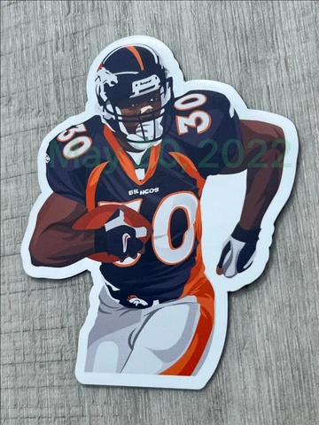 Terrell Davis #80 MAGNET - Denver Broncos Die Cut Vinyl NFL Vector art Cover