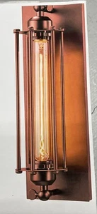 Pauper Hard Wired Modern Industrial Black Linear Wall Sconce , Edison Bulb - Picture 1 of 8