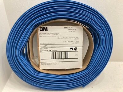 TUBO TERMORRETRÁCTIL AZUL 100' 3M FP-301-1 NUEVO (1 pulgada x 100 pies) TUBO FLEXIBLE  Foto 1 de 4