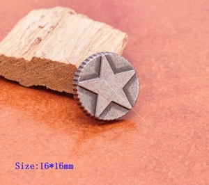 30 piezas Conchos de remache de tachón de cuero estrella grabada para cinturón sombrero artesanal - Imagen 1 de 7
