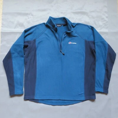 Top polar BERGHAUS azul cuarto cremallera para hombre talla grande Foto 1 de 4