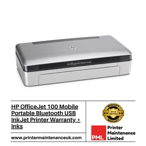 HP OfficeJet 100 Mobile Portable Bluetooth USB InkJet Printer Warranty + Inks - Picture 1 of 1