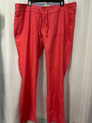 Nana USA Women's Pants Pink Linen Blend Size 3XL NWT - Изображение 1 из 4