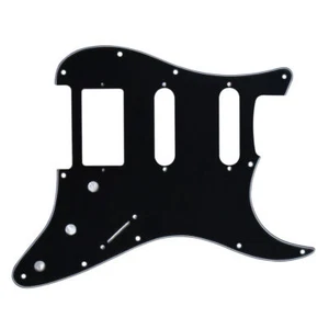 New Pickguard STRATOCASTER HSS Black 3 Ply for Guitar STRAT - Picture 1 of 4