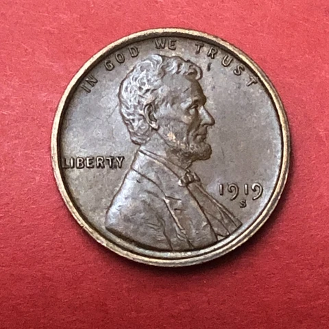 1919-S  Lincoln Cent Original & Naturally Brown Toned GEM Coin Cover