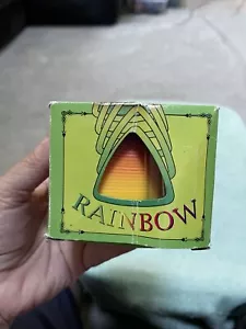 Vintage Plastic Rainbow Spring Triangle Slinky Toy New - Picture 1 of 14