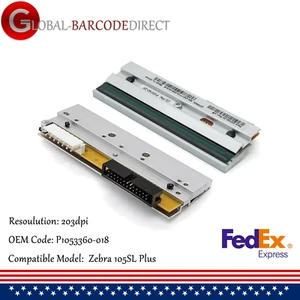 OEM 203dpi Printhead for Zebra 105SL Plus Thermal Label Printer P1053360-018 - Picture 1 of 7