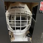 NIB White Bauer NME STREET MASK Junior Goalie Mask Helmet 3XS NWT 1046792 YOUTH
