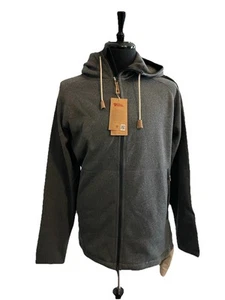 Fjällräven Herren Ovik Fleece Hoodie Jacke Full Zip XXL Dunkelgrau Neu mit Etikett Outdoor - Bild 1 von 9
