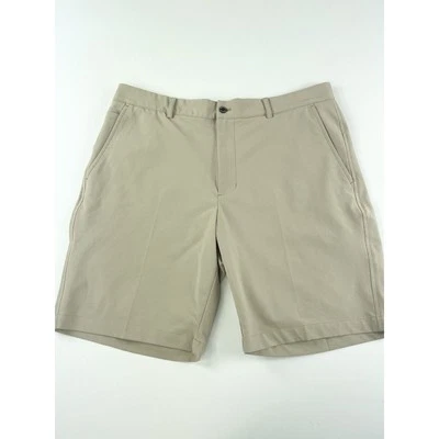 Shorts de golfe Dunning masculino 34 cáqui chino desempenho casual preppy stretch bege - Imagem 1 de 4