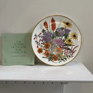 The Franklin Mint-Dlowers Of The Year Bone China October Wedgwood England - Picture 1 of 22