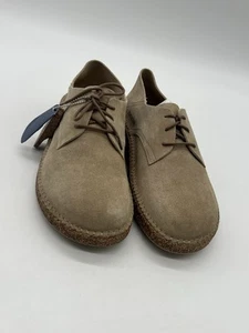 Birkenstock Gary Mens Size 11 Ginger Tan Suede Leather Cork Lace-up Loafer Shoes - Picture 1 of 14
