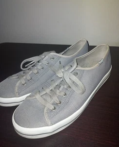 Keds Sneakers Donna 8M Stringate Basse Kickstart Scarpe Tela Grigio Bianco - Foto 1 di 13