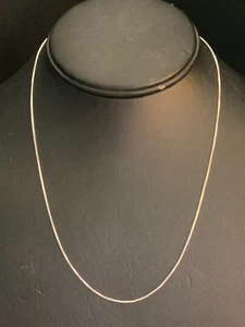 Lot of 3 Sterling Silver 925 Italy .5mm BOX LINK CHAIN 18" Necklaces spring ring - Picture 1 of 14