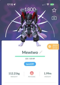 Pokémon Go Mewtwo Armored 2019 - Picture 1 of 1