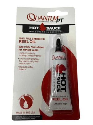 NEW Quantum PT Hot Sauce Molecular Lubricant Full Synthetic Reel Oil Zebco .4 oz