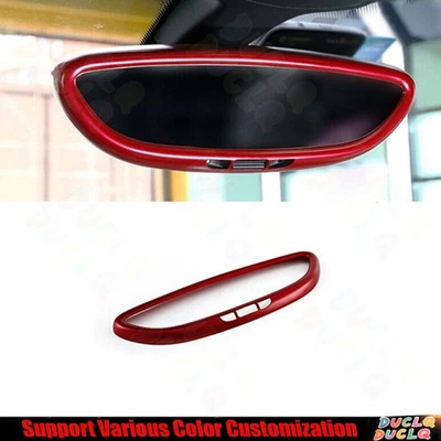 Espejo retrovisor consola interior rojo brillante para Porsche Cayenne 2011-2017 Foto 1 de 4