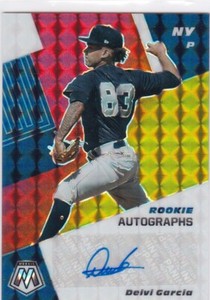 2021 Panini Mosaic Delvi Garcia Rookie Autographs Mosaic #75/88 Yankees