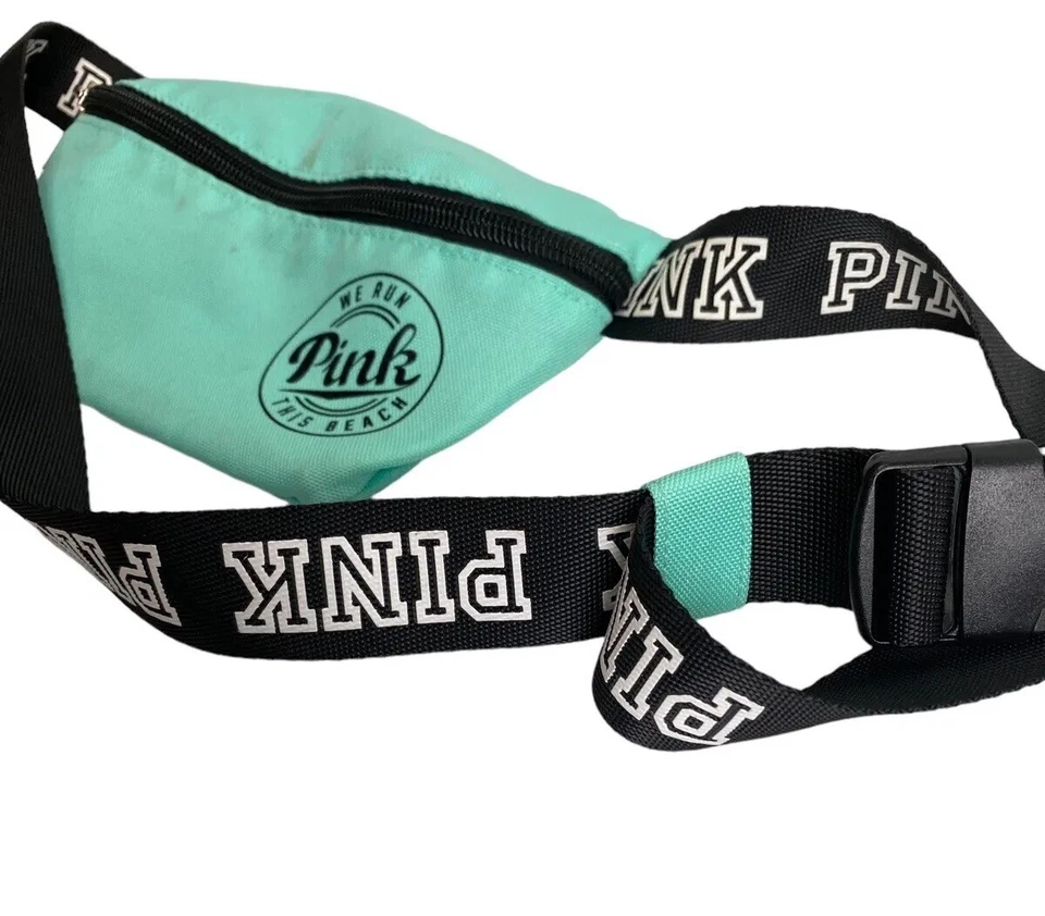 Riñonera rosa Victorias Secret cinturón azul aguamarina correr playa Barbie núcleo Foto 1 de 4