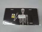 Stylish Car Skull Human Skeleton Quality Aluminum License Plate Cover SMALL DENT
