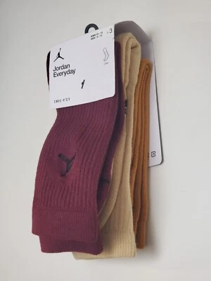 Calcetines Nike Air Jordan Everyday Max Dri-Fit Crew 3 pares multicolor para hombre grandes Foto 1 de 4