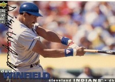 1995 Upper Deck Collectors Choice DAVE WINFIELD SILVER SIGNATURE card # 280
