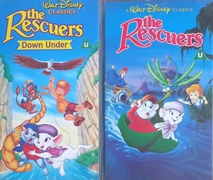 The Rescuers & The Rescuers Down Under 2 VHS Video Tapes - Picture 1 of 7