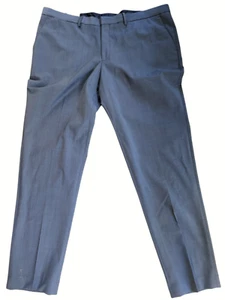 NUEVOS CON ETIQUETAS Pantalones de Vestir Elásticos Extra Delgados de Lana Gris para Hombre Talla 42 x 34 - Imagen 1 de 11