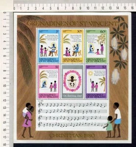 36483) S.Vincent & Gren. 1980 MNH Christmas Noël S/S - Afbeelding 1 van 1