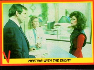 Tarjeta coleccionable Fleer V 1984 serie de televisión mini #41 reunión con el enemigo - Imagen 1 de 2