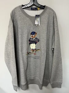 Polo Ralph Lauren Ski Bear Sweatshirt Slopes Plaid Big And Tall SZ 2XB/2TG NWT - Picture 1 of 24