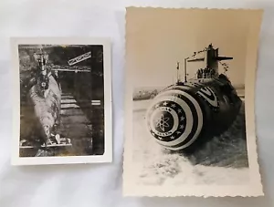 Vintage Black & White Snapshot Photo Lot USS Ethan Allen Submarine - Bild 1 von 4
