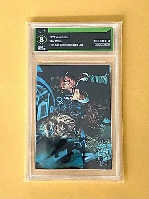 1977 Topps Yamakatsu Star Wars Han Solo & Chewbacca Shoot it Out Nice Card Rare! - Image 1 of 4